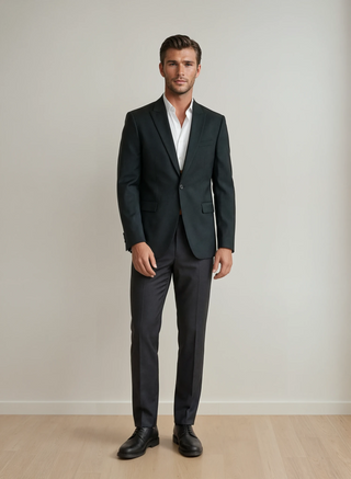 Jackson Bottle Green Peak Lapel Suit