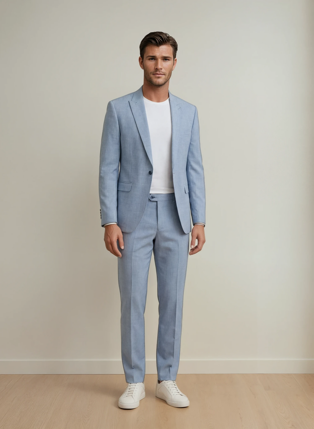 Jasper Sky Blue Peak Lapel Suit – FR Clothiers