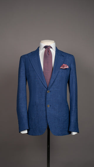 Azure Pure Italian Wool, Silk and Linen Suit