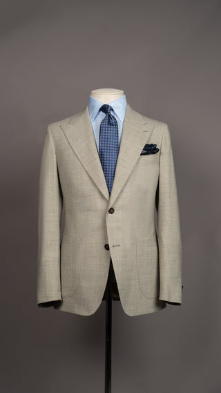Fawn Pure Wool/Linen Blend Suit