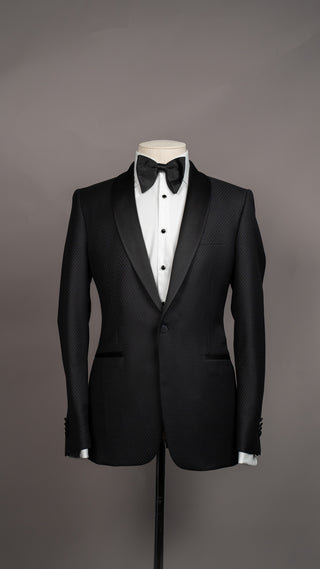 Dormeuil Jaquard Worsted Wool Tuxedo Jacket