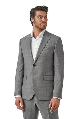 F.R Metallic Grey Pure Wool Suit