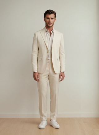 Gaberiel Sand Notch Lapel Suit