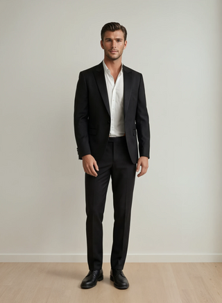 Oscar Black Peak Lapel Tuxedo