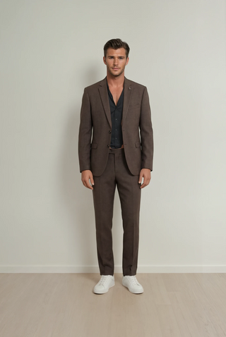 Raider Brown Notch Lapel Suit