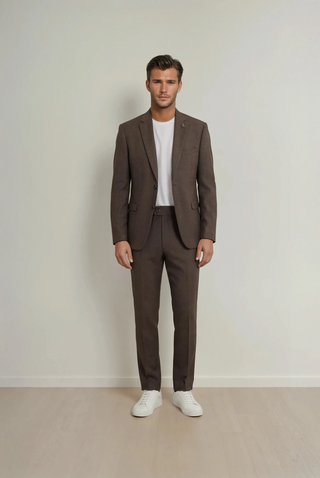 Raider Brown Notch Lapel Suit