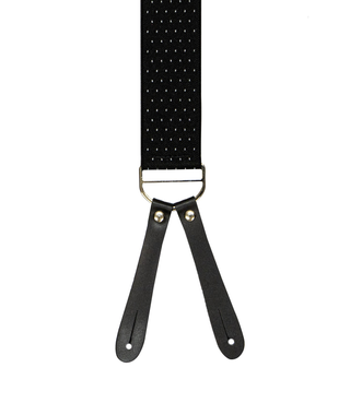 Black Micro Dot 35mm Braces Y Back