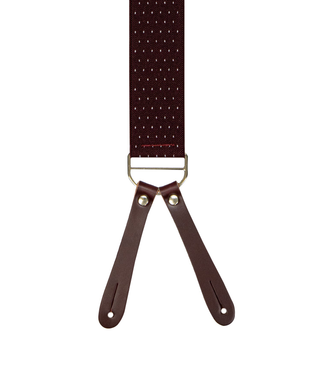 Burgundy Micro Dot 35mm Braces Y Back