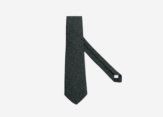 Green open weave tie – sophisticated handmade silk accessory