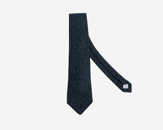 Navy knit weave tie – contemporary and textured design