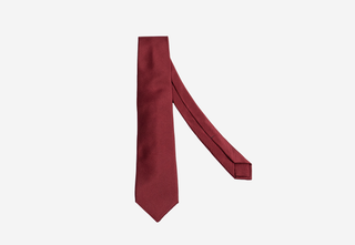 Red seven-fold silk tie – luxury handmade tie by FR Clothiers