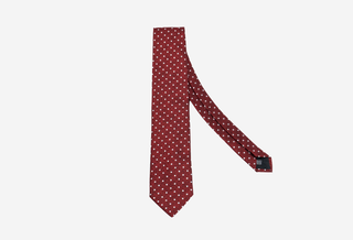 Red polka dot silk tie – statement tie for formal and business wear