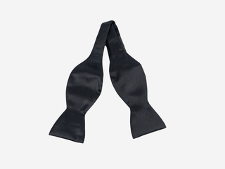 Black self-tie bow tie – adjustable silk bow for tuxedos