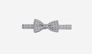 Cerruti 1881 Silver Geometric Bow Tie