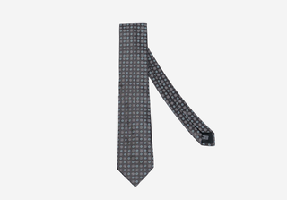 Grey polka dot tie – sophisticated accessory for business suits