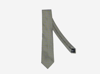 Olive polka dot silk tie – elegant handmade tie by FR Clothiers Melbourne